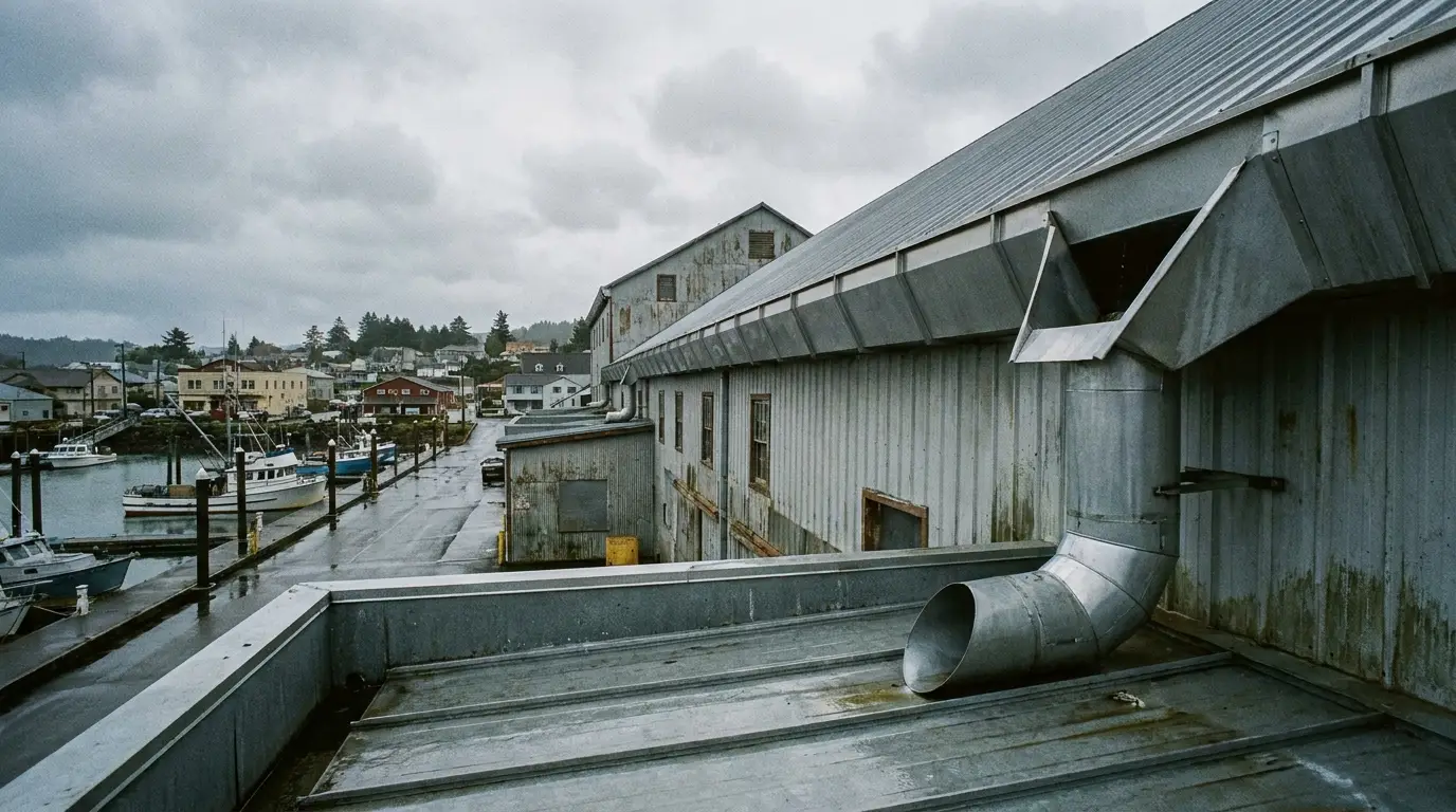 Commercial building gutter installation