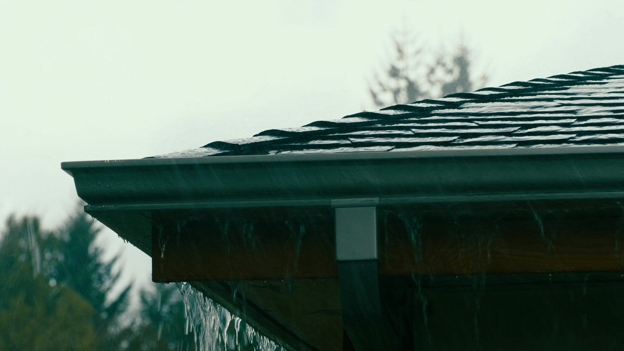 Heavy Oregon rain testing gutter system capacity